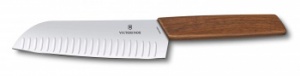 Нож кухонный Victorinox Swiss Modern (6.9050.17KG) стальной разделочный лезв.170мм дерево блистер